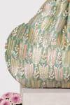 Buy_Amyra_Green Pearls Titli Ambrosia Banarasi Silk Vintage Clutch _Online_at_Aza_Fashions