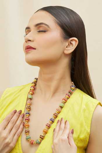 Just Shradhas_Multi Color Beaded Necklace _Online_at_Aza_Fashions