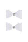 Buy_Hair Drama Co_White Crystal Embellished Hair Bows - Set Of 2_Online_at_Aza_Fashions
