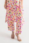 Merakus_Multi Color Modal Silk Printed Floral Round Kurta And Pant Set _Online_at_Aza_Fashions