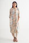 Buy_Merakus_Multi Color Modal Silk Printed Imperial Round Kurta And Pant Set _at_Aza_Fashions