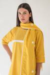 Buy_Merakus_Yellow Cotton Stripe Round Contrast Applique Kurta Pant Set  _Online_at_Aza_Fashions