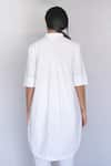 Shop_Merakus_White Cotton Solid Shirt Collar Tunic With Pant  _at_Aza_Fashions