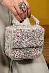 Buy_House of Webhin_Off White Sequins Mini Studded Party Bag _at_Aza_Fashions