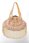 Shop_House of Webhin_Gold Stone Embellished Batua Bag _at_Aza_Fashions