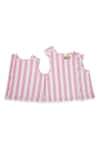 Buy_Tiber Taber_Pink 100% Cotton Woven Striped Little Champ Jhabla Set _Online