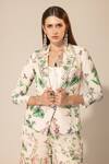 Shop_Sakshi Girri_Ivory Crepe Printed Botanical Lapel Collar Pattern Blazer And Sharara Set _Online_at_Aza_Fashions