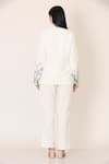 Shop_MIDORI BY SGV_White Imported Crepe Embroidered Sequin Lapel Collar Blazer And Pant Set  _at_Aza_Fashions