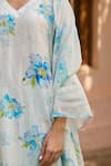 Shop_Surmaye_Ivory Handwoven Mulberry Silk Hand Painted Dawn Kurta With Pant  _Online_at_Aza_Fashions