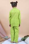 Shop_Kalp_Green Cotton Print Fleur Dreamy Ambrosia Handblock Shirt With Pant _at_Aza_Fashions