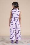 Shop_LIL DRAMA_Purple 100% Cotton Printed Snake Top And Pant Set_at_Aza_Fashions