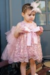 Buy_Hoity Moppet_Pink Tulle Embellished Floral Lace Bubblegum Dress _at_Aza_Fashions