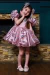 Hoity Moppet_Pink Organza Embroidery Candy Patchwork Dress _Online_at_Aza_Fashions