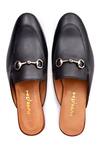 Shop_Ivrah_Black Robert Argentine Cow Crust Leather Mules_at_Aza_Fashions