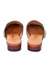 Ivrah_Black Robert Argentine Cow Crust Leather Mules_at_Aza_Fashions