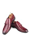 Buy_IVRAH_Brown Anzio Bordo Double Strap Shoes _at_Aza_Fashions