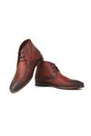 Buy_IVRAH_Wine Dune The Cognac Mesh Chukka Boots _at_Aza_Fashions