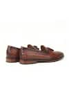 IVRAH_Brown Lucas Cognac Basketweave Slip On Shoes _Online_at_Aza_Fashions