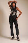 Buy_ATBW_Black Cotton Dori Halter Neck Work Jumpsuit _Online_at_Aza_Fashions