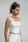 Buy_ATBW_White Chanderi Embellished Bead Square Bustier _Online_at_Aza_Fashions
