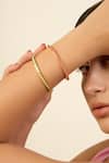 Buy_Isharya_Gold Plated Double Enamelled Bangle Bracelets Set Of 2 _at_Aza_Fashions