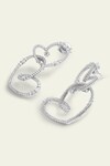 Isharya_Silver Plated Cubic Zirconia Entwined Heart Danglers_Online_at_Aza_Fashions