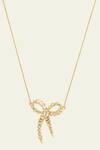 ISHARYA_Gold Plated Cubic Zirconia Bow Spiked Pendant Necklace _Online_at_Aza_Fashions