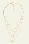 Shop_Isharya_Gold Plated Layered Abstract Necklace_at_Aza_Fashions