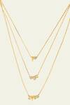 Isharya_Gold Plated Layered Abstract Necklace_Online_at_Aza_Fashions