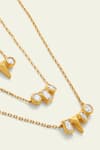 Buy_Isharya_Gold Plated Layered Abstract Necklace_Online_at_Aza_Fashions