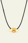 Isharya_Gold Plated Evil Eye Pendant Necklace _Online_at_Aza_Fashions