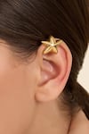 Buy_Isharya_Gold Plated Star Shaped Ear Cuffs_at_Aza_Fashions