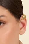 Isharya_Gold Plated Star Shaped Ear Cuffs_Online_at_Aza_Fashions