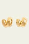 Shop_ISHARYA_Gold Plated Bubble Shaped Ear Cuffs_at_Aza_Fashions