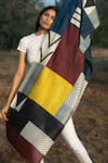 Shop_Aeshaane_Multi Color Hand Block Printed Silk Scarf _at_Aza_Fashions