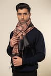 Buy_Aeshaane_Pink Linear Woven Scarf _at_Aza_Fashions