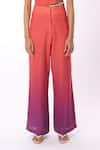 Verano by Tanya_Multi Color Linen Ombre Alyssa Trouser  _at_Aza_Fashions