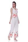 Shop_Verano by Tanya_White Linen Print Blossom Aria Trouser  