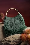 Buy_Be Chic_Green Cutdana Radiance Embellished Handbag _at_Aza_Fashions