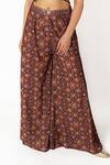 Buy_Rabani & Rakha_Purple Crepe, Georgette Sequins, Embroidery Halter Floral Print Top Palazzo Set _Online_at_Aza_Fashions