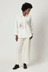 Buy_Varun Bahl_Ivory Linen Solid Trouser _at_Aza_Fashions