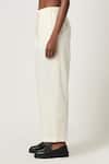 Buy_Varun Bahl_Ivory Linen Solid Trouser _Online_at_Aza_Fashions