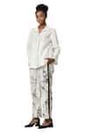 Buy_Varun Bahl_White Linen Printed Floral Trouser _Online_at_Aza_Fashions