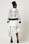 Shop_Varun Bahl_White Organza Applique Floral Stand Collar Bomber Jacket _Online_at_Aza_Fashions