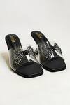 Shop_The Alter_Black Studs Bling Bow Detail Heels _at_Aza_Fashions