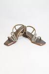 Buy_The Alter_Grey Rhinestone Kiara Embellished Strappy Block Heels _at_Aza_Fashions