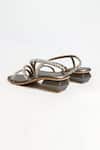 The Alter_Grey Rhinestone Kiara Embellished Strappy Block Heels _at_Aza_Fashions