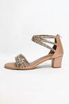 Buy_The Alter_Rose Gold Rhinestones Bella Embellished Block Heels _Online_at_Aza_Fashions