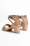 Shop_The Alter_Rose Gold Rhinestones Bella Embellished Block Heels _Online_at_Aza_Fashions