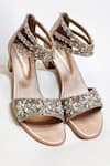 Buy_The Alter_Rose Gold Rhinestones Bella Embellished Block Heels 